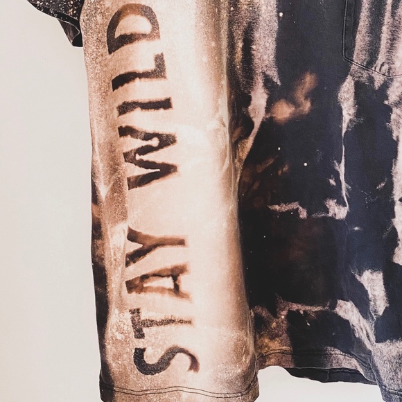Towncraft Tops - SOLD Acid Wash ‘Stay Wild’ Graphic Tee